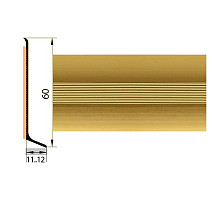 Плинтус Плинтус алюминиевый Русский профиль 60мм АНОДИРОВАННОЕ ПОКРЫТИЕ золото матовое фото 1 | FLOORDEALER