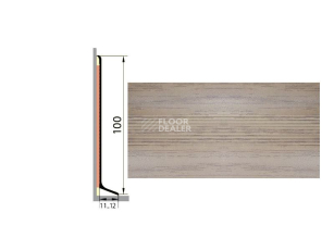 Плинтус алюминиевый Русский профиль 100мм ДЕКОРАТИВНОЕ ПОКРЫТИЕ дуб арт фото 1 | FLOORDEALER