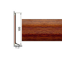 Плинтус Плинтус алюминиевый Русский профиль 100мм ДЕКОРАТИВНОЕ ПОКРЫТИЕ дуб натуральный фото 1 | FLOORDEALER