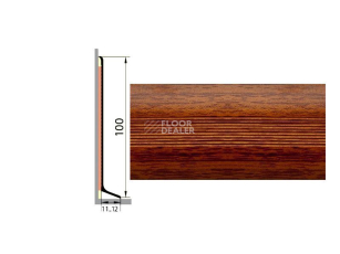 Плинтус алюминиевый Русский профиль 100мм ДЕКОРАТИВНОЕ ПОКРЫТИЕ дуб натуральный фото 1 | FLOORDEALER