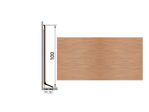 Плинтус Плинтус алюминиевый Русский профиль 100мм АНОДИРОВАННОЕ ПОКРЫТИЕ медь матовая фото 1 | FLOORDEALER