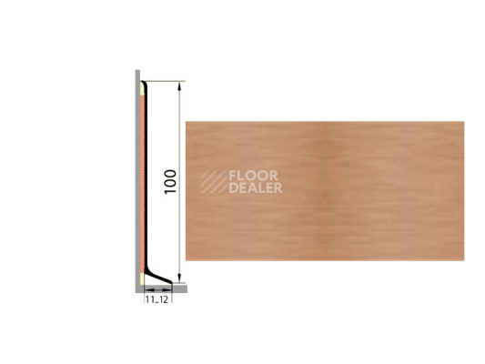 Плинтус Плинтус алюминиевый Русский профиль 100мм АНОДИРОВАННОЕ ПОКРЫТИЕ медь матовая фото 1 | FLOORDEALER