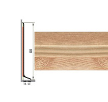 Плинтус Плинтус алюминиевый Русский профиль 80мм ДЕКОРАТИВНОЕ ПОКРЫТИЕ ясень фото 1 | FLOORDEALER