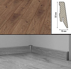 Плинтус Плинтус МДФ Kronotex ламинированный D3591 Плинтус ламинированный МДФ Kronotex Дуб Атлас кофейный фото 1 | FLOORDEALER