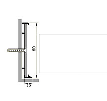 Плинтус Коммерческий плинтус алюминиевый Русский профиль 60мм ПОЛИМЕРНОЕ ПОКРЫТИЕ белый фото 1 | FLOORDEALER