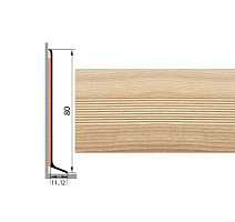 Плинтус Плинтус алюминиевый Русский профиль 80мм ДЕКОРАТИВНОЕ ПОКРЫТИЕ берёза фото 1 | FLOORDEALER