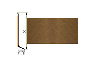 Плинтус Плинтус алюминиевый Русский профиль 60мм АНОДИРОВАННОЕ ПОКРЫТИЕ бронза матовая фото 1 | FLOORDEALER