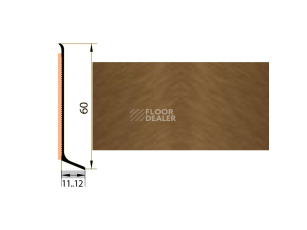 Плинтус алюминиевый Русский профиль 60мм АНОДИРОВАННОЕ ПОКРЫТИЕ бронза матовая фото 1 | FLOORDEALER