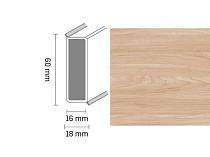 Плинтус Широкий плинтус Cubu flex life XL 60/19 Touch and style 2935 morissette фото 1 | FLOORDEALER