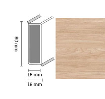 Плинтус Широкий плинтус Cubu flex life XL 60/19 Touch and style 2935 morissette фото 1 | FLOORDEALER