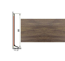 Плинтус Плинтус алюминиевый Русский профиль 80мм ДЕКОРАТИВНОЕ ПОКРЫТИЕ дуб сантана фото 1 | FLOORDEALER