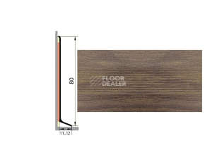 Плинтус Плинтус алюминиевый Русский профиль 80мм ДЕКОРАТИВНОЕ ПОКРЫТИЕ дуб сантана фото 1 | FLOORDEALER