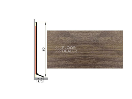 Плинтус Плинтус алюминиевый Русский профиль 80мм ДЕКОРАТИВНОЕ ПОКРЫТИЕ дуб сантана фото 1 | FLOORDEALER