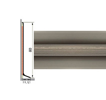 Плинтус Плинтус алюминиевый Русский профиль 80мм АНОДИРОВАННОЕ ПОКРЫТИЕ шампань глянец фото 1 | FLOORDEALER