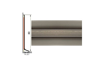 Плинтус алюминиевый Русский профиль 80мм АНОДИРОВАННОЕ ПОКРЫТИЕ шампань глянец фото 1 | FLOORDEALER