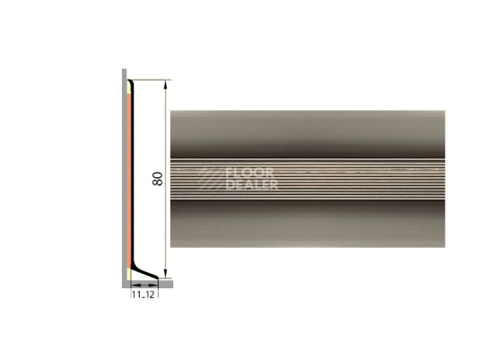 Плинтус Плинтус алюминиевый Русский профиль 80мм АНОДИРОВАННОЕ ПОКРЫТИЕ шампань глянец фото 1 | FLOORDEALER