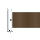 Плинтус Плинтус алюминиевый Русский профиль 80мм ПОЛИМЕРНОЕ ПОКРЫТИЕ темно-коричневый  | FLOORDEALER