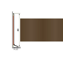 Плинтус Плинтус алюминиевый Русский профиль 80мм ПОЛИМЕРНОЕ ПОКРЫТИЕ темно-коричневый фото 1 | FLOORDEALER