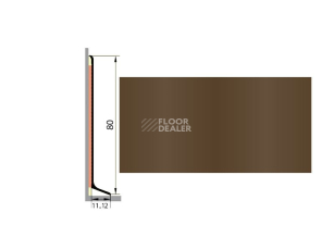 Плинтус алюминиевый Русский профиль 80мм ПОЛИМЕРНОЕ ПОКРЫТИЕ темно-коричневый фото 1 | FLOORDEALER