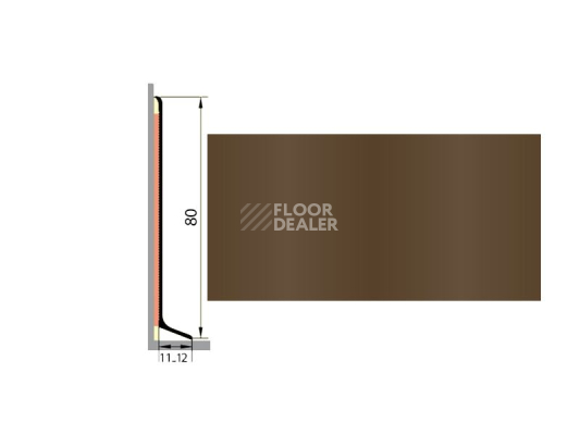 Плинтус Плинтус алюминиевый Русский профиль 80мм ПОЛИМЕРНОЕ ПОКРЫТИЕ темно-коричневый фото 1 | FLOORDEALER