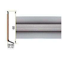 Плинтус Плинтус алюминиевый Русский профиль 60мм АНОДИРОВАННОЕ ПОКРЫТИЕ серебро глянец фото 1 | FLOORDEALER