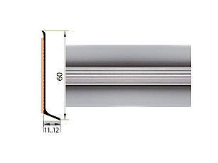Плинтус Плинтус алюминиевый Русский профиль 60мм АНОДИРОВАННОЕ ПОКРЫТИЕ серебро глянец фото 1 | FLOORDEALER