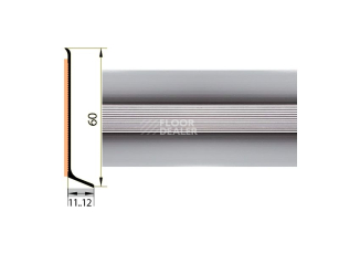Плинтус Плинтус алюминиевый Русский профиль 60мм АНОДИРОВАННОЕ ПОКРЫТИЕ серебро глянец фото 1 | FLOORDEALER