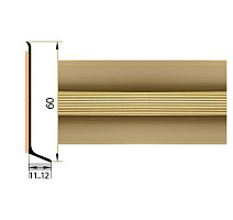 Плинтус Плинтус алюминиевый Русский профиль 60мм АНОДИРОВАННОЕ ПОКРЫТИЕ золото глянец фото 1 | FLOORDEALER