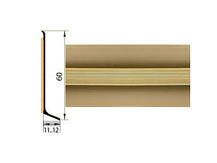 Плинтус Плинтус алюминиевый Русский профиль 60мм АНОДИРОВАННОЕ ПОКРЫТИЕ золото глянец фото 1 | FLOORDEALER