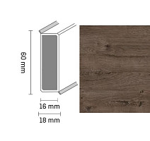 Плинтус Широкий плинтус Cubu flex life XL 60/19 Touch and style 2953 rachel фото 1 | FLOORDEALER