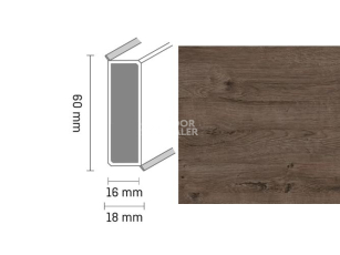 Плинтус Широкий плинтус Cubu flex life XL 60/19 Touch and style 2953 rachel фото 1 | FLOORDEALER