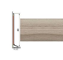 Плинтус Плинтус алюминиевый Русский профиль 80мм ДЕКОРАТИВНОЕ ПОКРЫТИЕ дуб дымчатый фото 1 | FLOORDEALER