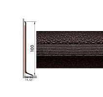 Плинтус Плинтус алюминиевый Русский профиль 100мм ПОЛИМЕРНОЕ ПОКРЫТИЕ старая медь фото 1 | FLOORDEALER