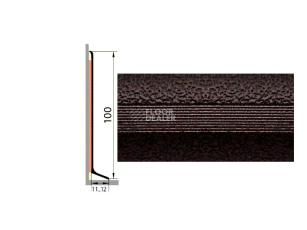 Плинтус алюминиевый Русский профиль 100мм ПОЛИМЕРНОЕ ПОКРЫТИЕ старая медь фото 1 | FLOORDEALER