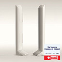 Плинтус Внутренний угол для алюминиевого плинтуса Русский профиль Заглушка (правая и левая) серебро  | FLOORDEALER