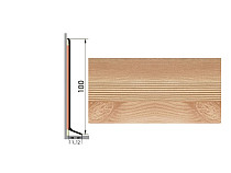 Плинтус алюминиевый Русский профиль 100мм ДЕКОРАТИВНОЕ ПОКРЫТИЕ ясень фото 1 | FLOORDEALER