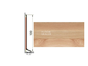 Плинтус Плинтус алюминиевый Русский профиль 100мм ДЕКОРАТИВНОЕ ПОКРЫТИЕ ясень фото 1 | FLOORDEALER