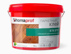 Сопутствующие материалы Homaprof 878 STP для паркета Homaprof 878 STP 10 кг.  Паркетный клей, гибридный однокомпонентный фото 1 | FLOORDEALER