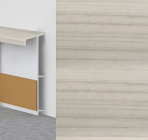 Плинтус Плинтус ковровый с фурнитурой и ребрами жесткости Dollken TL-51 41 Ясень серый фото 1 | FLOORDEALER