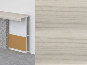 Плинтус ковровый с фурнитурой и ребрами жесткости Dollken TL-51 41 Ясень серый фото 1 | FLOORDEALER