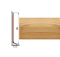 Плинтус Плинтус алюминиевый Русский профиль 80мм ДЕКОРАТИВНОЕ ПОКРЫТИЕ сосна фото 1 | FLOORDEALER