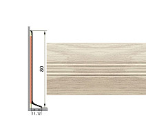 Плинтус Плинтус алюминиевый Русский профиль 80мм ДЕКОРАТИВНОЕ ПОКРЫТИЕ груша белая фото 1 | FLOORDEALER