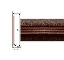 Плинтус Плинтус алюминиевый Русский профиль 80мм ДЕКОРАТИВНОЕ ПОКРЫТИЕ венге фото 1 | FLOORDEALER