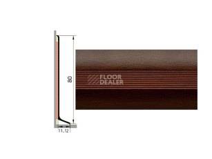 Плинтус Плинтус алюминиевый Русский профиль 80мм ДЕКОРАТИВНОЕ ПОКРЫТИЕ венге фото 1 | FLOORDEALER