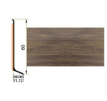 Плинтус Плинтус алюминиевый Русский профиль 60мм ДЕКОРАТИВНОЕ ПОКРЫТИЕ дуб сантана фото 1 | FLOORDEALER