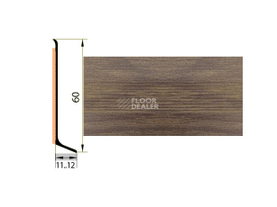 Плинтус алюминиевый Русский профиль 60мм ДЕКОРАТИВНОЕ ПОКРЫТИЕ дуб сантана фото 1 | FLOORDEALER