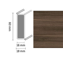 Плинтус Широкий плинтус Cubu flex life XL 60/19 Touch and style 2954 nitens фото 1 | FLOORDEALER