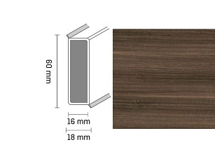 Плинтус Широкий плинтус Cubu flex life XL 60/19 Touch and style 2954 nitens фото 1 | FLOORDEALER
