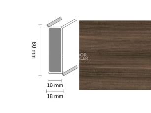 Плинтус Широкий плинтус Cubu flex life XL 60/19 Touch and style 2954 nitens фото 1 | FLOORDEALER