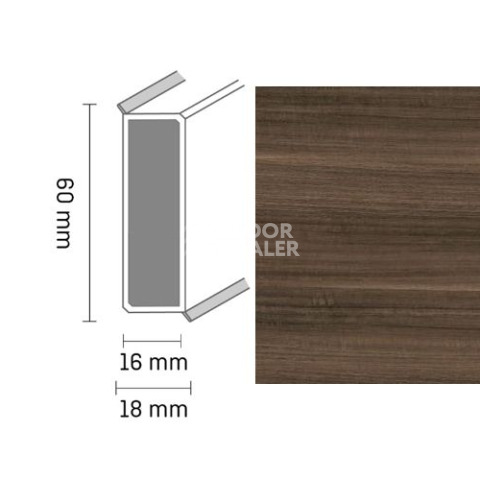 Плинтус Широкий плинтус Cubu flex life XL 60/19 Touch and style 2954 nitens фото 1 | FLOORDEALER